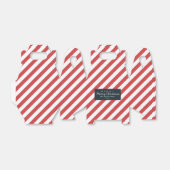 Kerstpatroon Xmas Gift Rood Gestreept Bedankdoosjes (Uitgevouwen)