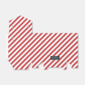 Kerstpatroon Xmas Gift Rood Gestreept Bedankdoosjes (Uitgevouwen)