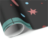 Kerstpatroon zwart cadeaupapier (Rol Hoek)