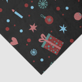 Kerstpatroon zwart tissuepapier (Detail)