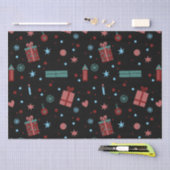 Kerstpatroon zwart tissuepapier (Craft)