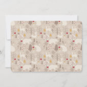 Kerstpatroondieren in Cute Woodland Save The Date (Achterkant)