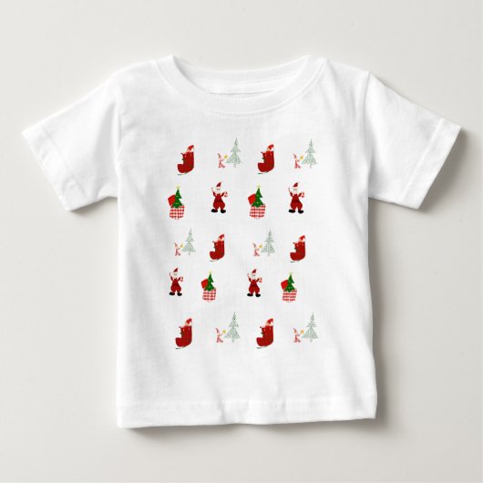 kerstpatroonflauw Baby T-Shirt (Voorkant)