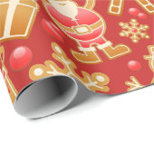 kerstpatroonkerstboom Rudolph Snowman Cadeaupapier (Rol Hoek)