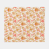 kerstpatroonkerstboom Rudolph Snowman Fleece Deken (Voorkant (Horizontaal))