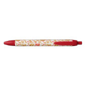 kerstpatroonkerstboom Rudolph Snowman Zwarte Inkt Pen (Achterkant)