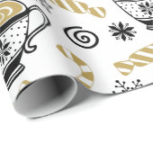 kerstpatroonkunst met koffie cadeaupapier (Rol Hoek)