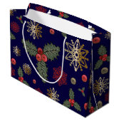 kerstpatroonmarinesleutel met grote cadeau groot cadeauzakje (Achterkant Gekanteld)