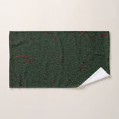 kerstpatroonnaalden en rode bessen bad handdoek (Handdoek)