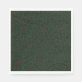 kerstpatroonnaalden en rode bessen servet (Voorkant)