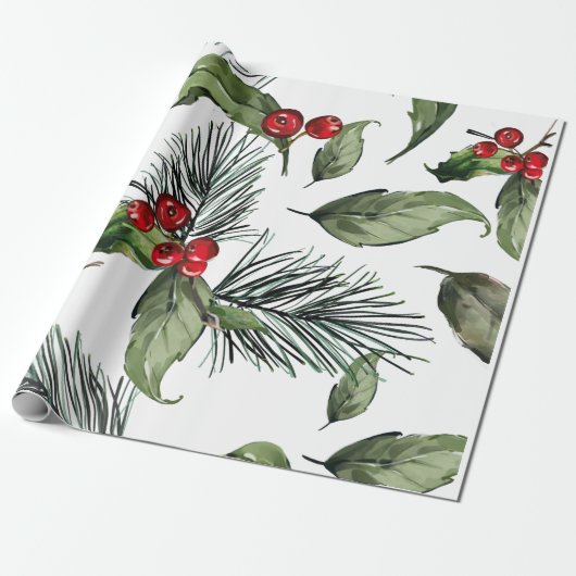 kerstpatroonpapier cadeaupapier (Uitgerold)