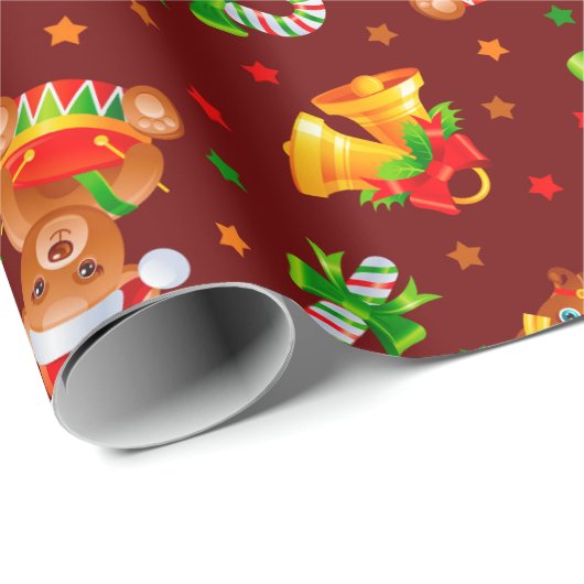  kerstpatroonpapier cadeaupapier (Rol Hoek)