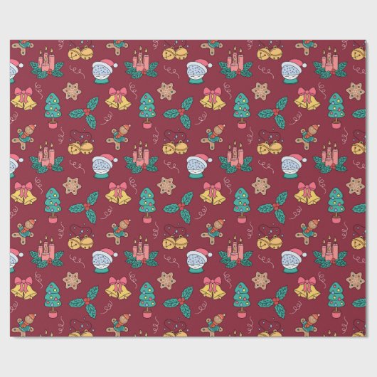 kerstpatroonpapier cadeaupapier (Vlak)