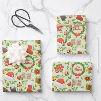 kerstpatroonpapier inpakpapier vel