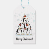 Kerstpatroonpatronen met sneeuwvlokken cadeaulabel (Achterkant)