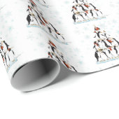 Kerstpatroonpatronen met sneeuwvlokken cadeaupapier (Rol Hoek)