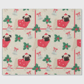 kerstpatroonpatroon cadeaupapier (Vlak)