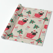 kerstpatroonpatroon cadeaupapier (Uitgerold)