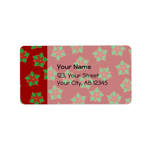 kerstpatroonpatroon etiket (Voorkant)