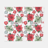 kerstpatroonpatroon fleece deken (Voorkant (Horizontaal))