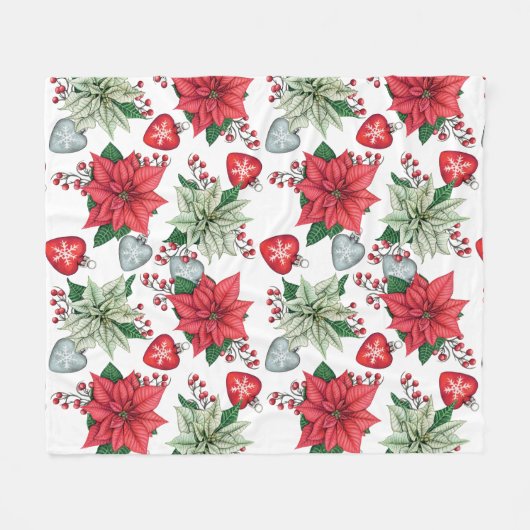 kerstpatroonpatroon fleece deken (Voorkant (Horizontaal))