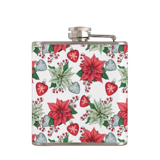 kerstpatroonpatroon heupfles (Achterkant)