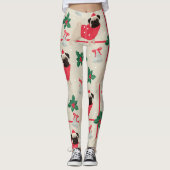 kerstpatroonpatroon leggings (Voorkant)