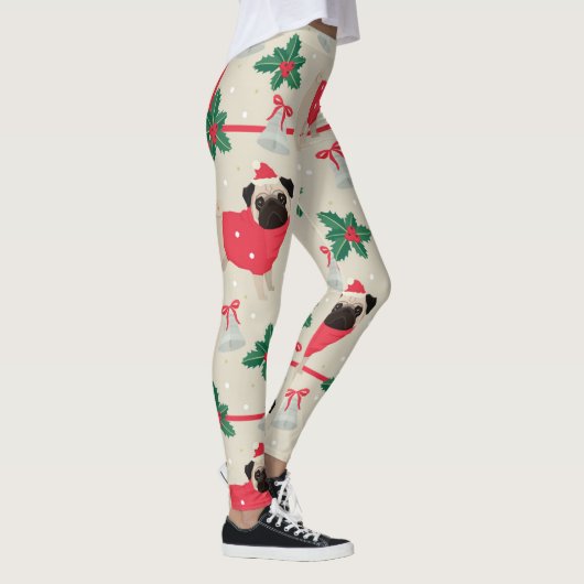 kerstpatroonpatroon leggings (Rechts)