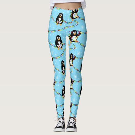 kerstpatroonpatroon leggings (Voorkant)