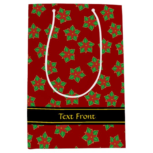 kerstpatroonpatroon medium cadeauzakje (Voorkant)