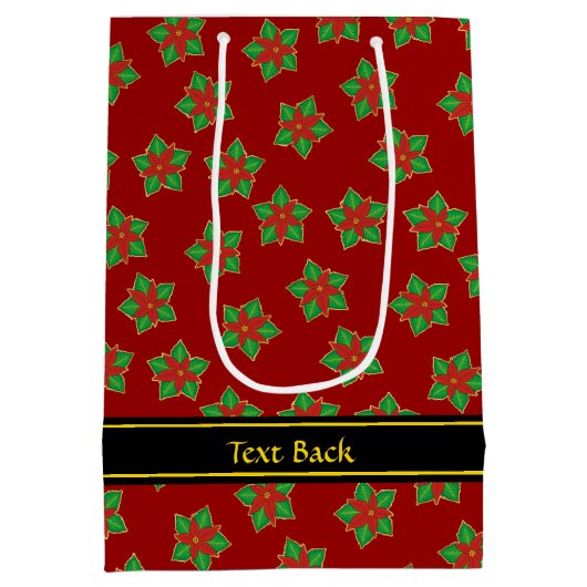 kerstpatroonpatroon medium cadeauzakje (Achterkant)