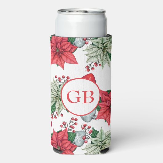 kerstpatroonpatroon seltzer blikjeskoeler (Seltzer Achterkant)