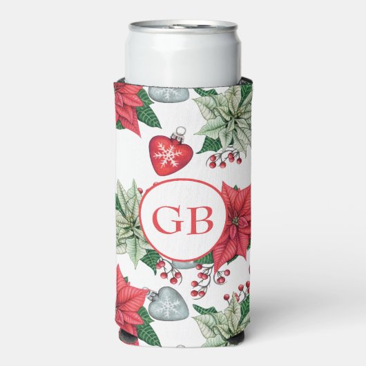 kerstpatroonpatroon seltzer blikjeskoeler (Seltzer Voorkant)