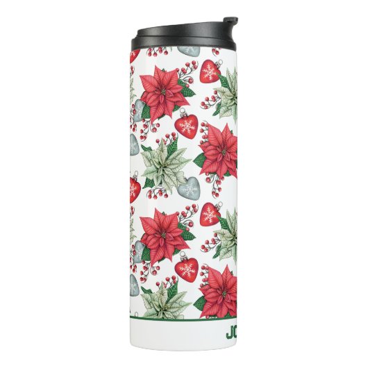 kerstpatroonpatroon thermosbeker (Gedraaid links)