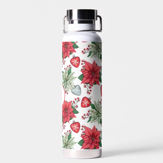 kerstpatroonpatroon waterfles (Achterkant)