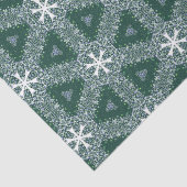 Kerstpatroonspinsels groen wit tissuepapier (Detail)