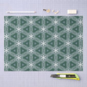 Kerstpatroonspinsels groen wit tissuepapier (Craft)