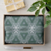 Kerstpatroonspinsels groen wit tissuepapier (Geschenk)