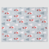 kerstpatroonspnowman en winterbomen tissuepapier (Voorkant)