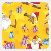 kerstpatroonStickers Vierkante Sticker (Voorkant)