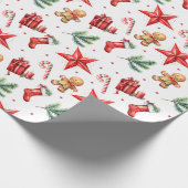 Kerstpatroonvakantie Cadeaupapier (Hoek)