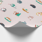 kerstpatroonvaten met vetkatten cadeaupapier (Hoek)