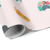 kerstpatroonvaten met vetkatten cadeaupapier (Rol Hoek)