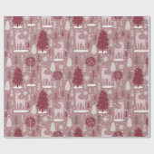 Kerstpatroonverlooppapier van Bourgogne Cadeaupapier (Vlak)