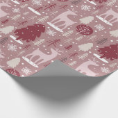 Kerstpatroonverlooppapier van Bourgogne Cadeaupapier (Hoek)