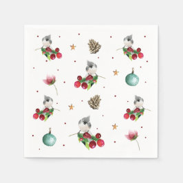 Kerstpatroonwintervogel Servet