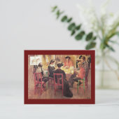 Kerstpauze 1909 feestdagenkaart (Staand voorkant)