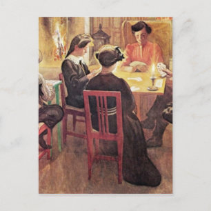 Kerstpauze 1909 feestdagenkaart