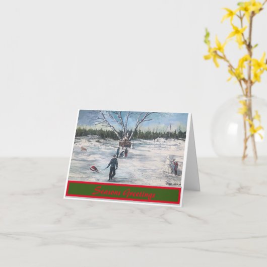 Kerstpauze Kaart (Gele Bloem)