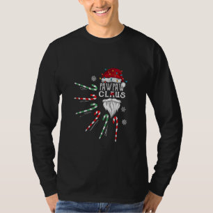 kerstpaw Claus Pawpaw Beard Candy Cane T-shirt